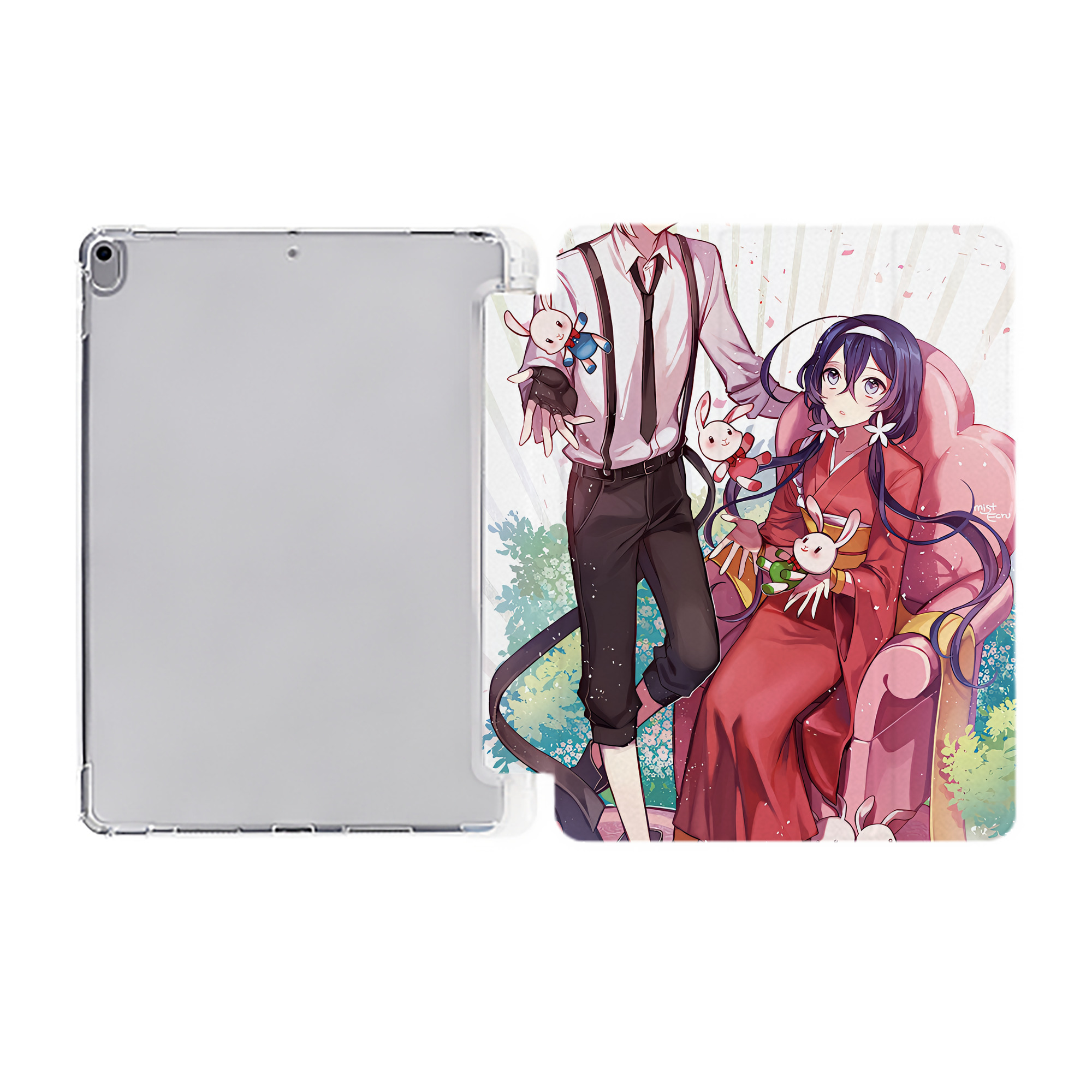 （画像用） 文豪ストレイドッグス Bungo Stray Dogs IPad ケース ペン収納付き 三つ折りスタンド PUレザー×シリコン 対応機種9.5/10.5/10.9インチ